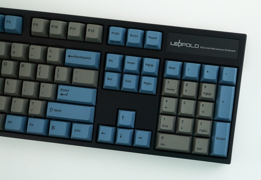 Leopold FC900R Grey/Blue PD Double Shot PBT Mechanical Keyboard