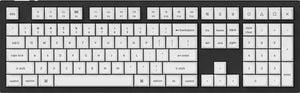 Keychron Black on White 137 Key KSA Profile Double Shot PBT MKX8886YFY |62516|