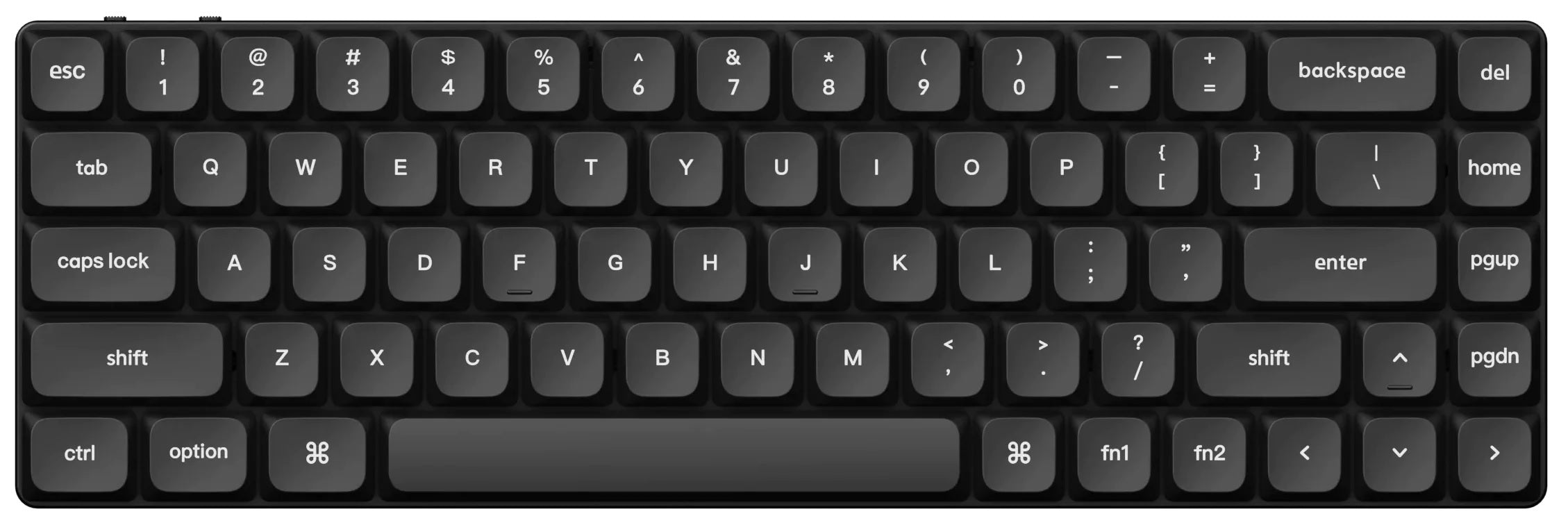 Keychron White on Black 118 Key Low Profile Double Shot PBT MKU03TUDR1 |62530|