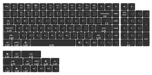 Keychron White on Black 118 Key Low Profile Double Shot PBT MKU03TUDR1 |62685|