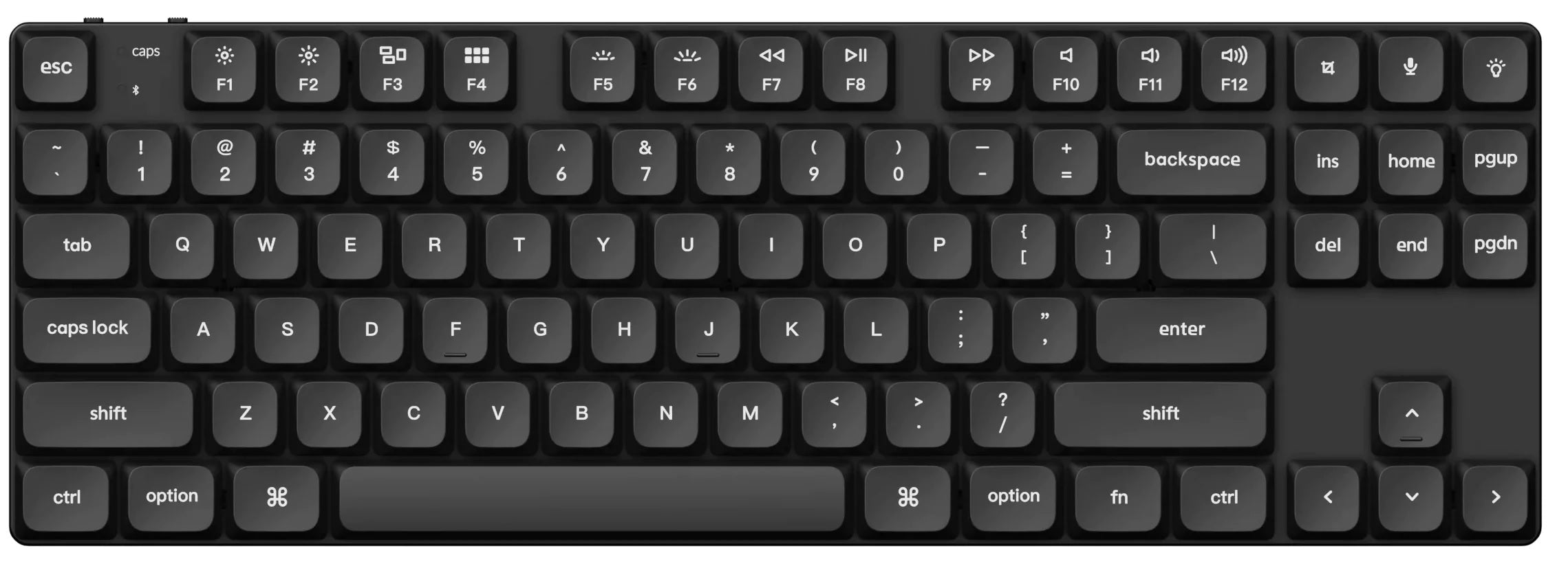 Keychron White on Black 118 Key Low Profile Double Shot PBT MKU03TUDR1 |62527|