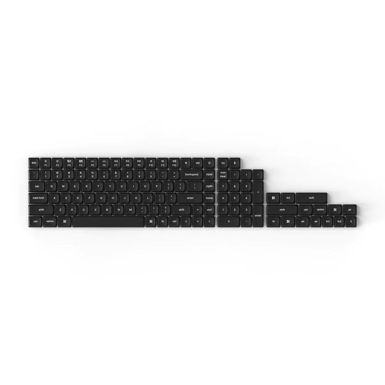 Keychron White on Black 118 Key Low Profile Double Shot PBT MKU03TUDR1 |0|