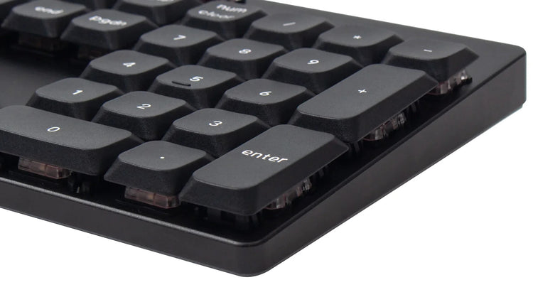 Keychron White on Black 118 Key Low Profile Double Shot PBT MKU03TUDR1 |62523|