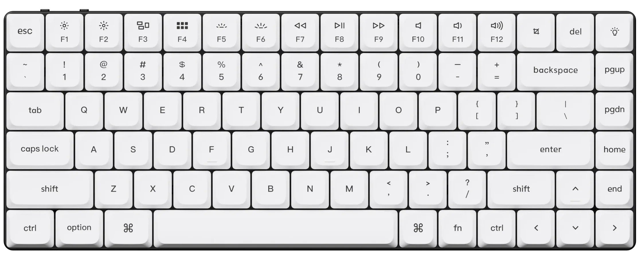 Keychron Black on White 118 Key LSA Profile Double Shot PBT MKN2UKZ1MI |62614|