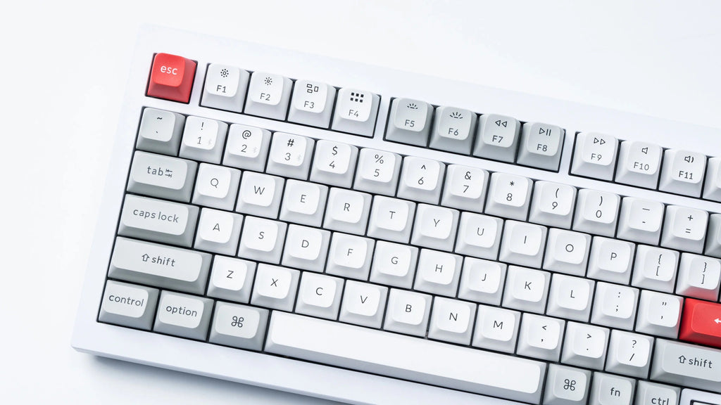 Keychron Light Grey / White 140 Key KSA Profile Double Shot PBT Keycap