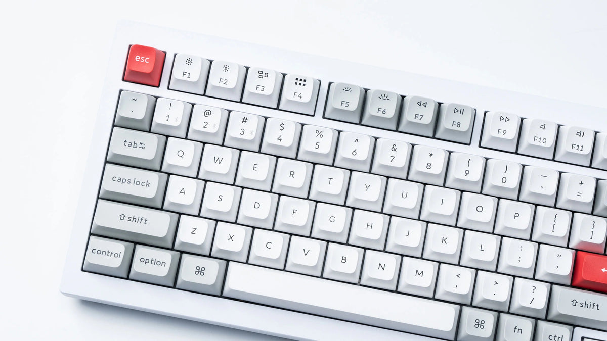 Keychron Light Grey / White 140 Key KSA Profile Double Shot PBT Keycap