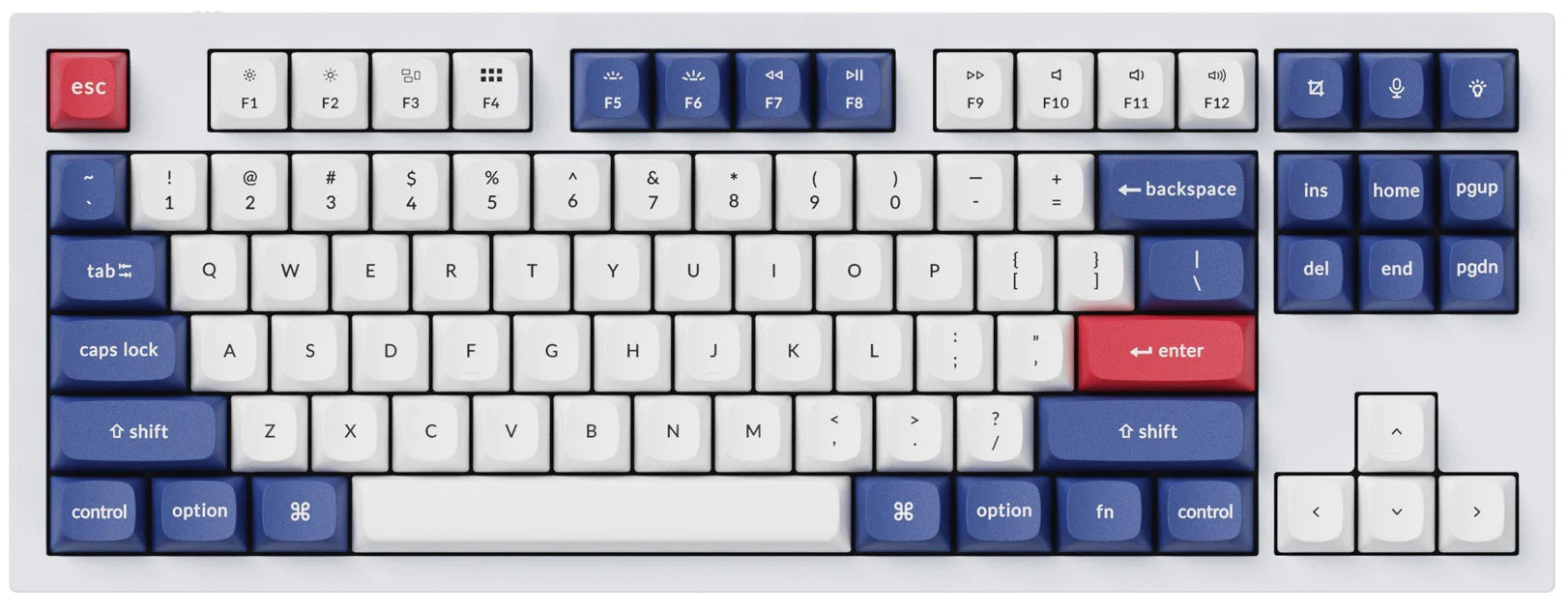 Keychron Blue / White 141 Key OSA Profile Double Shot PBT MKM7PZ7AEA |62581|