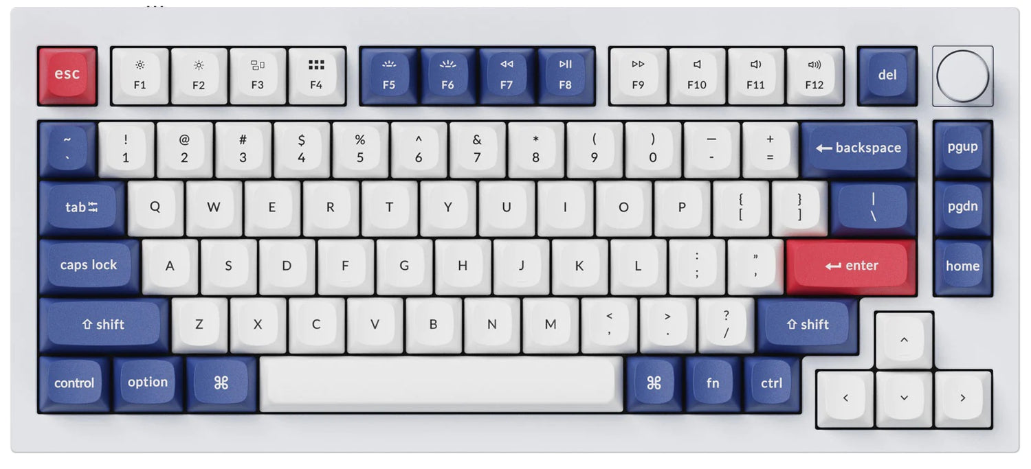Keychron Blue / White 141 Key OSA Profile Double Shot PBT Keycap Set