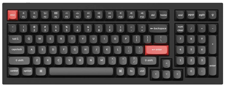 Keychron White on Black 141 Key OSA Profile Double Shot PBT MKS55KDFD1 |62595|