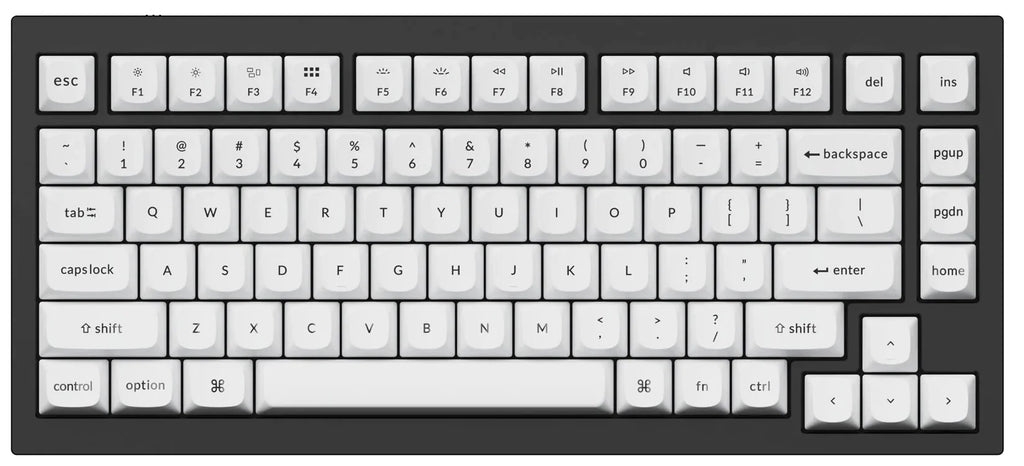 Keychron Black on White 141 Key OSA Profile Double Shot PBT Keycap Set
