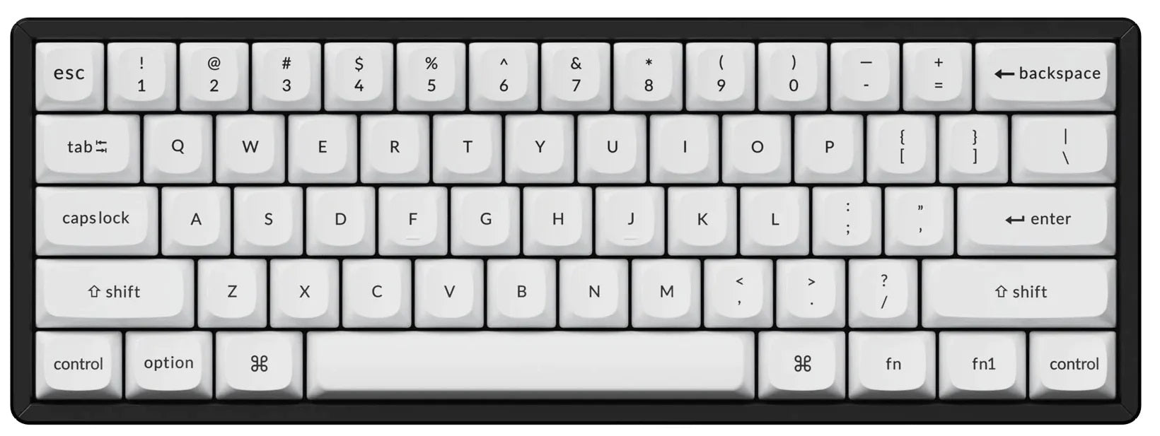 Keychron Black on White 141 Key OSA Profile Double Shot PBT MKLLMQW1EH |62604|