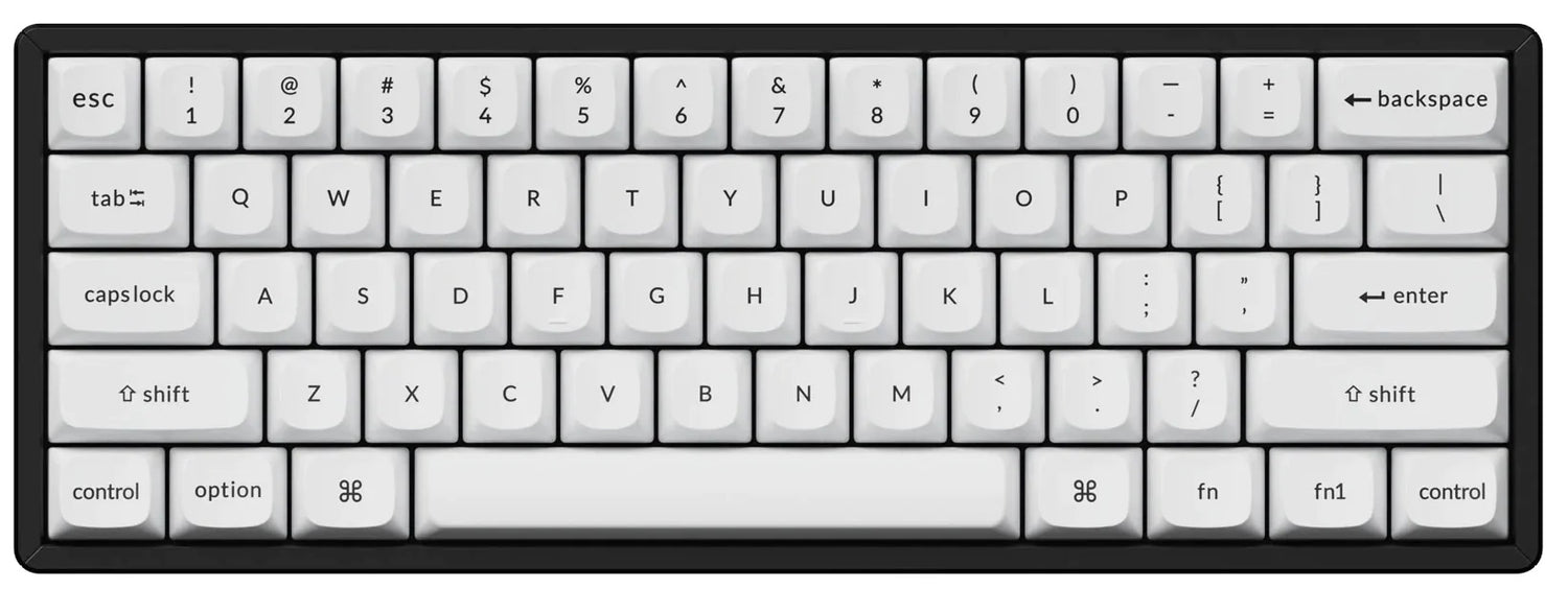 Keychron Black on White 141 Key OSA Profile Double Shot PBT Keycap Set