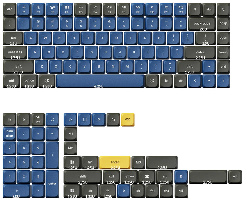 Keychron Royal 133 Key LSA Profile Double Shot PBT Keycap Set
