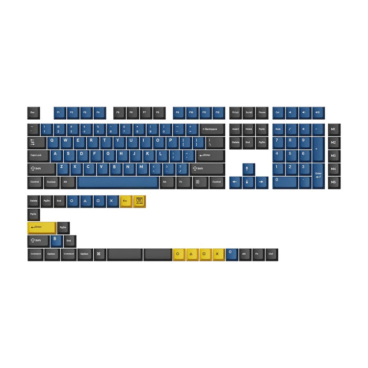 Keychron Blue / Black / Yellow 143 Key Cherry Profile Double Shot PBT MKI7IM2SGR |0|