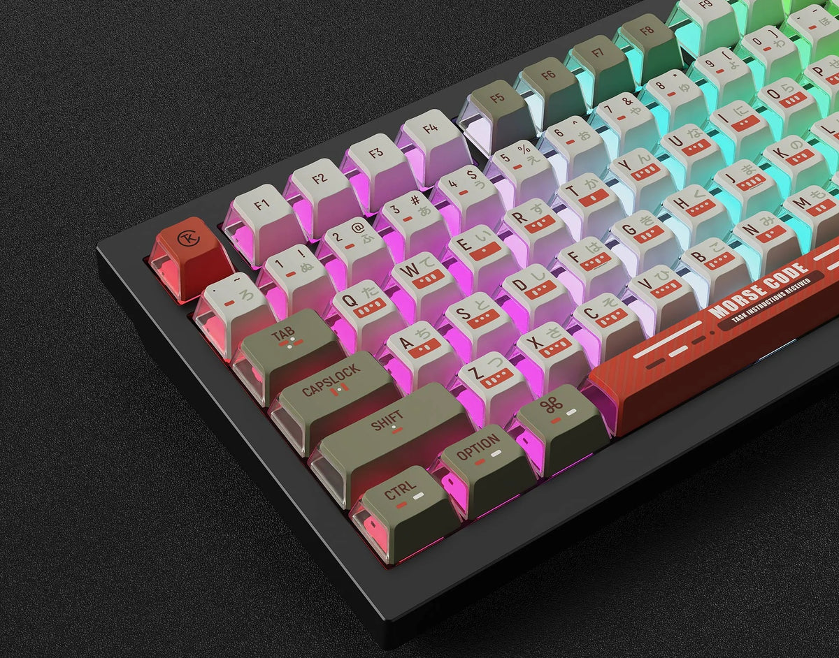 Keychron Morse Code 137 Key OEM Profile Dye Sub PBT Keycap Set