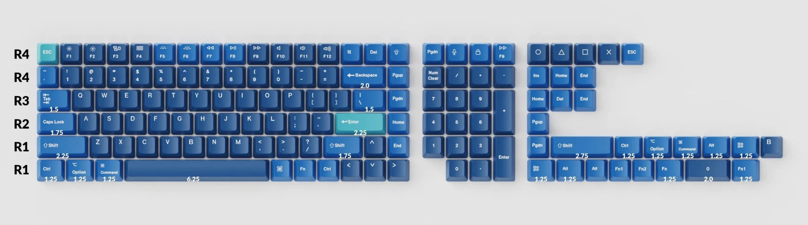 Keychron Ocean 133 Key OEM Profile Dye Sub PBT MK0O5T7R1Q |62700|