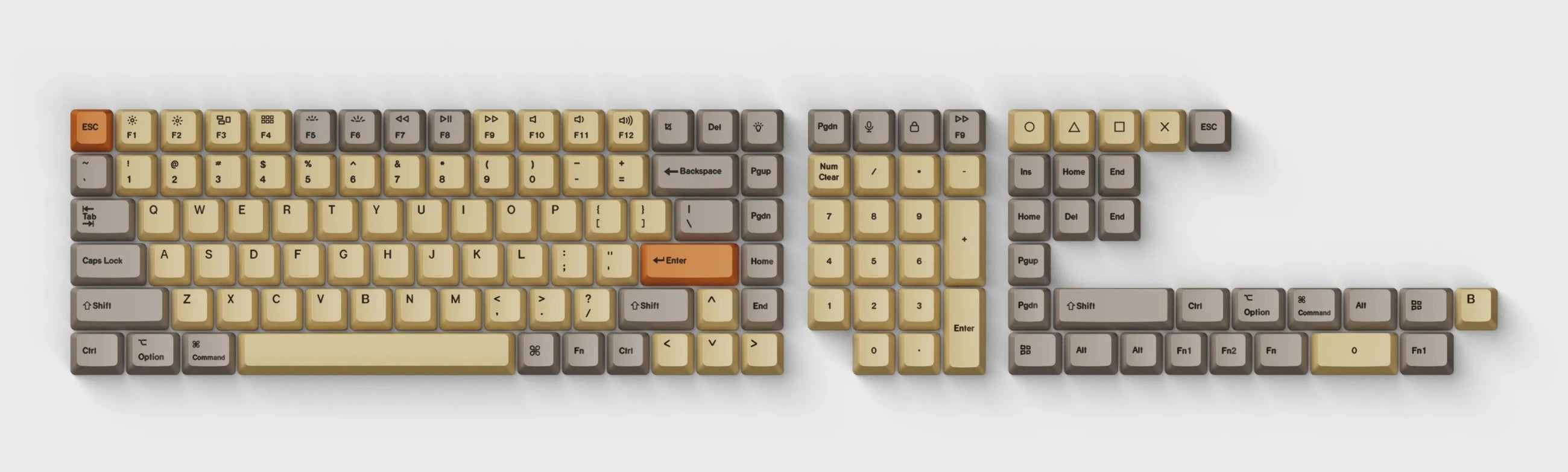 Keychron Wheat / Grey 133 Key OEM Profile Dye Sub PBT MKMEB4UXQW |0|