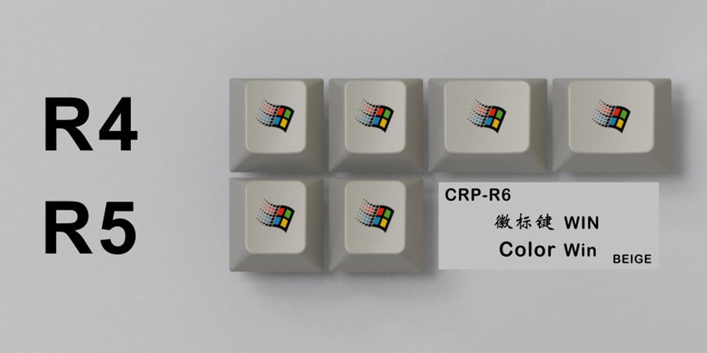HammerWorks CRP Colored Windows Win 6 Key Cherry Profile Dye Sub Keyca