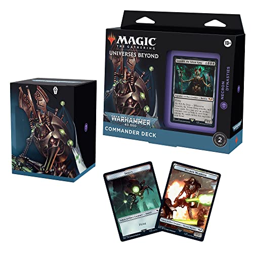 Magic The Gathering Universes Beyond Warhammer 40k Commander Deck Necron Dynasties MKCO3NQO72 |0|
