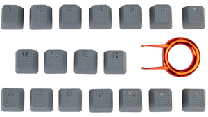 Tai-Hao 18 Key TPR Backlit Double Shot Rubber Keycap Set Grey MKLYWVMSZE |0|