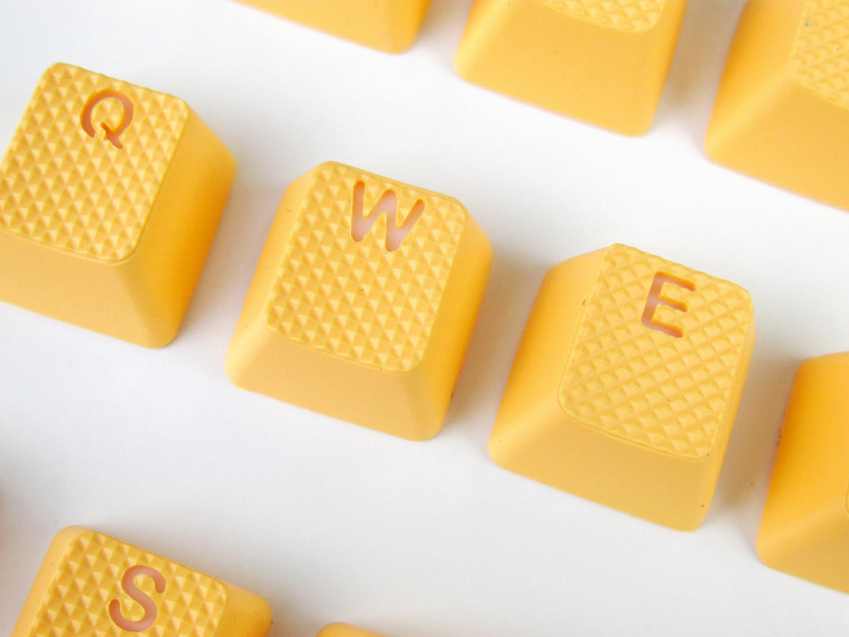 Tai-Hao Neon Orange Backlit 18 Key OEM Profile Double Shot TPR Rubber