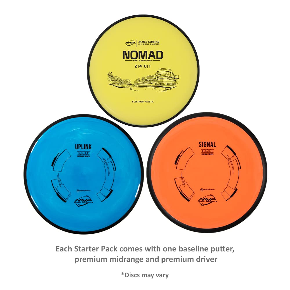 MVP Disc Sports 3-Disc Premium Disc Golf Starter Set (Colors and Model