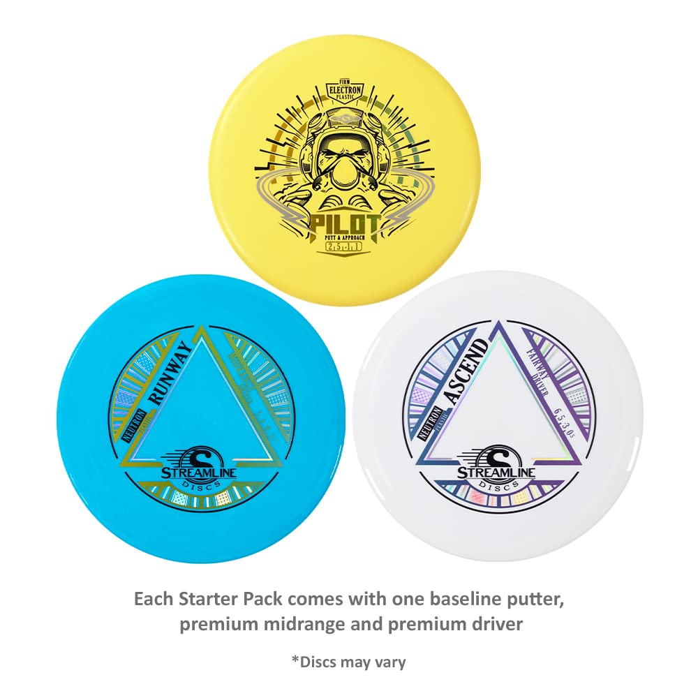 Stream Line Disc Rack Label Streamline Discs 3-Disc Premium Disc Golf Starter Set (Colors and Mode