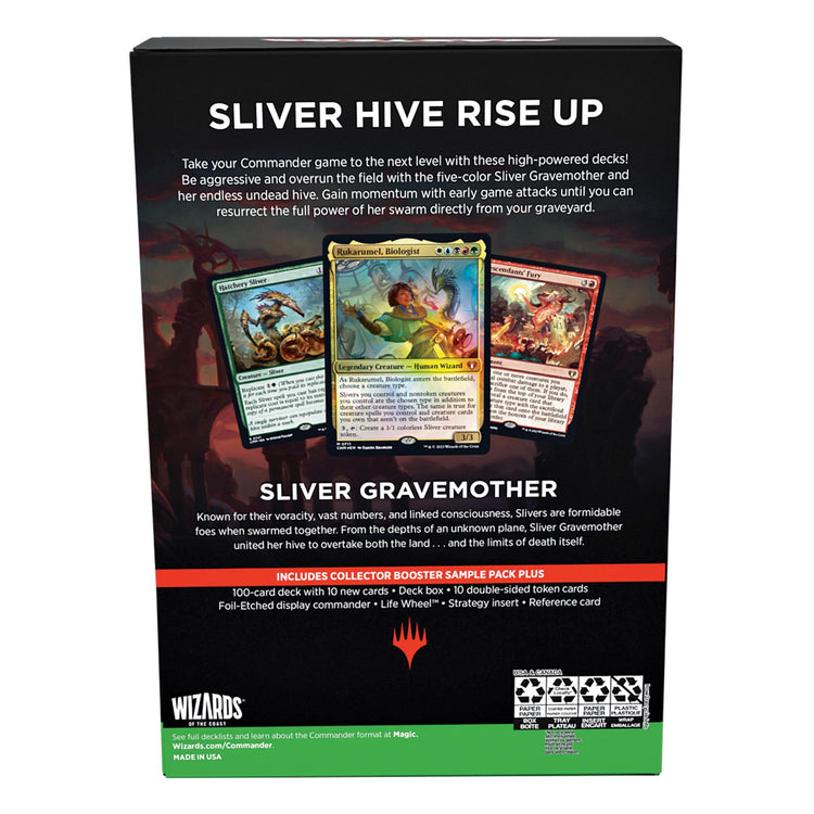 Magic The Gathering Commander Masters Commander Deck Sliver Swarm Magic The Gathering Commander Masters Commander Deck Sliver Swarm