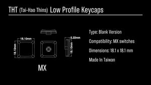 Tai-Hao Black Backlit THT 65 Key Double Shot PBT Low Profile (*) MK6A5YD281 |67038|