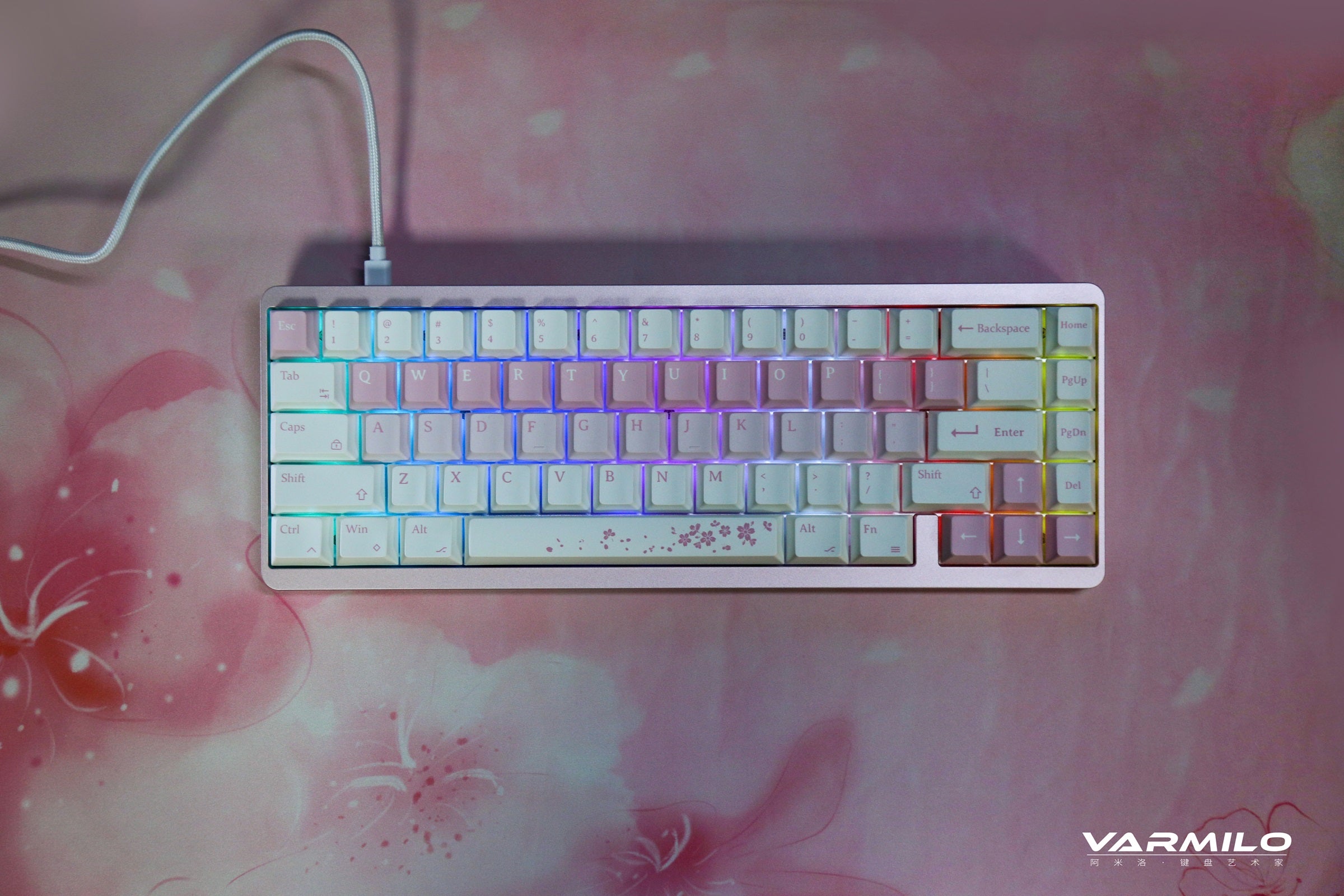 Varmilo VYU67 Muse 65 Sakura Keyboard MKNYJZ7GAU |68326|