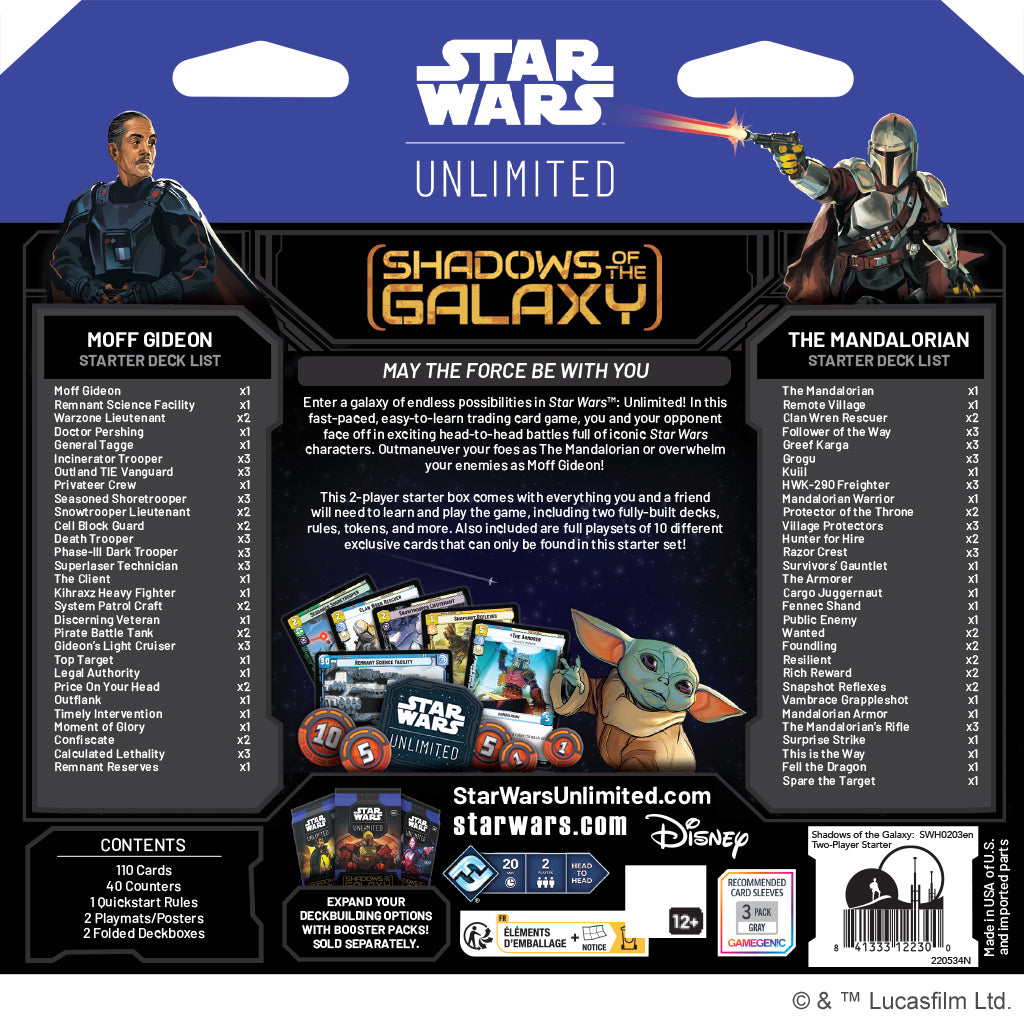 Star Wars: Unlimited - Shadows of the Galaxy: Two-Player Starter MKEMV9LMXN |67321|