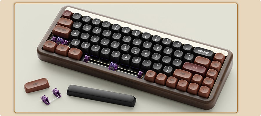 Akko MU01 Autumn Wood 65% Hotswap Wireless RGB Keyboard