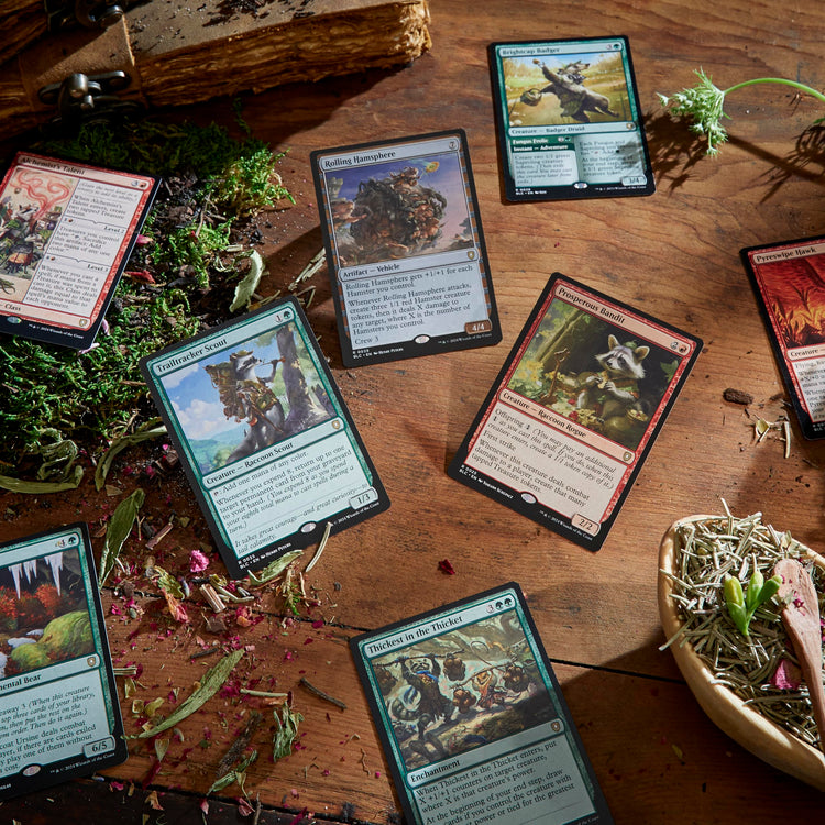 animated mtg cards Magic The Gathering Bloomburrow Commander Deck Animated Army