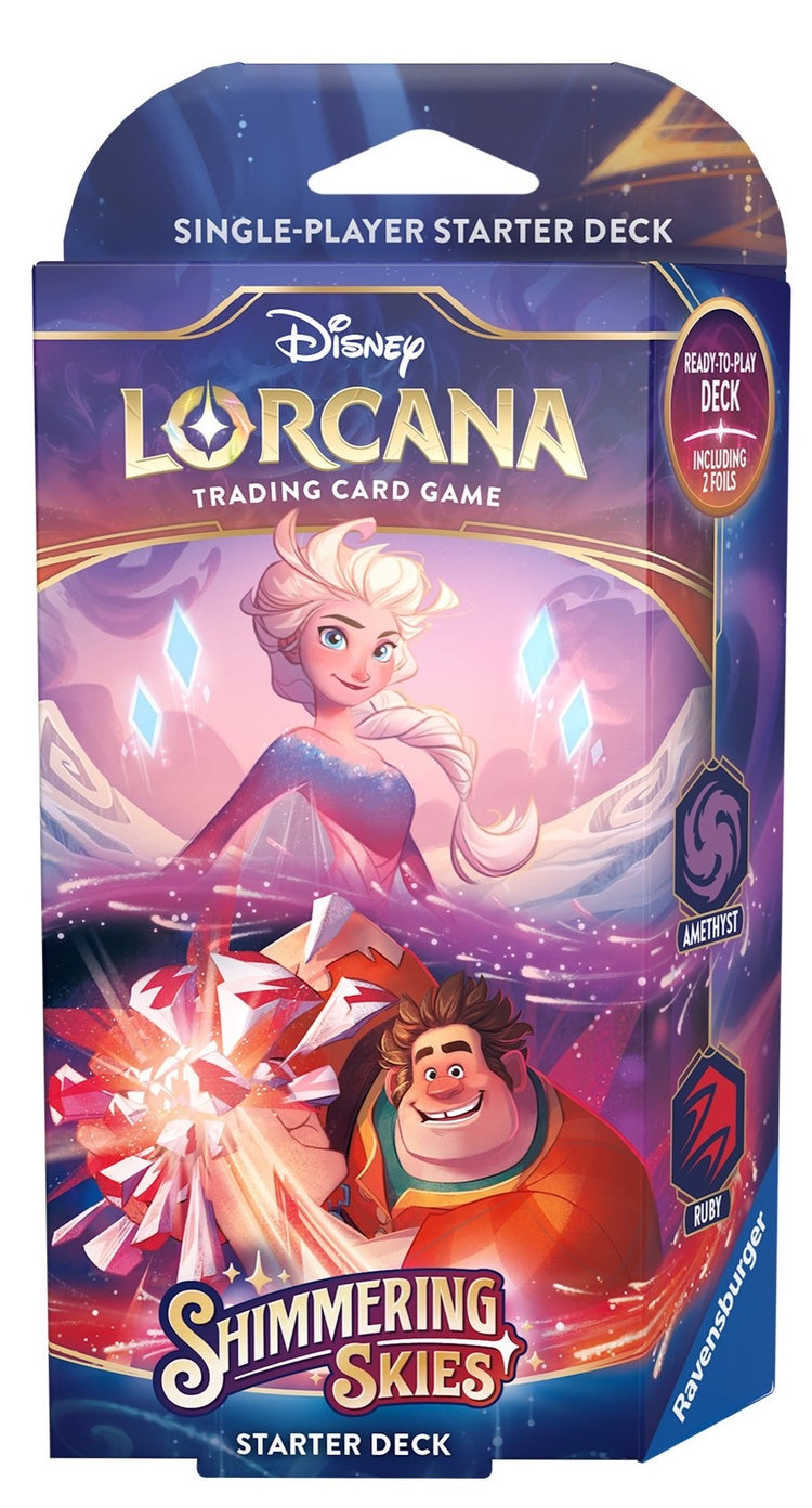 Disney Lorcana TCG Shimmering Skies Starter Deck Amethyst / Ruby Disney Lorcana TCG Shimmering Skies Starter Deck Amethyst / Ruby