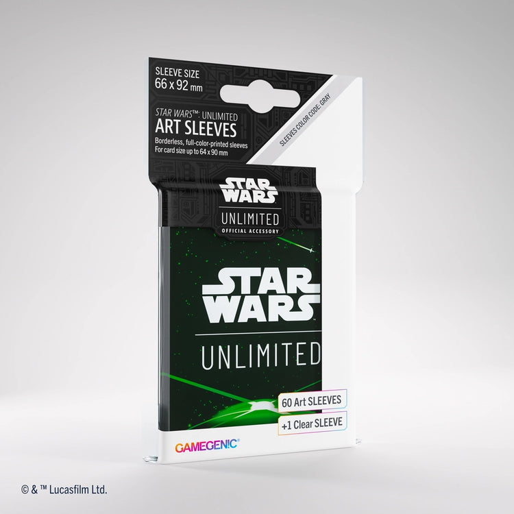 star wars card game sleeves Gamegenic Star Wars Unlimited Art Sleeves Card Back Green