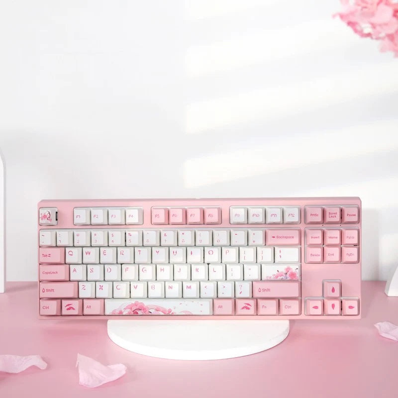 Varmilo VPM87 Sakura R2 TKL White LED EC Keyboard MK6EUTG95K |69218|