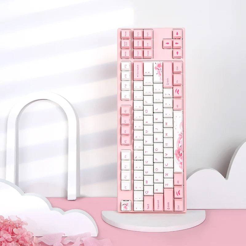 Varmilo VPM87 Sakura R2 TKL White LED EC Keyboard MK6EUTG95K |69219|