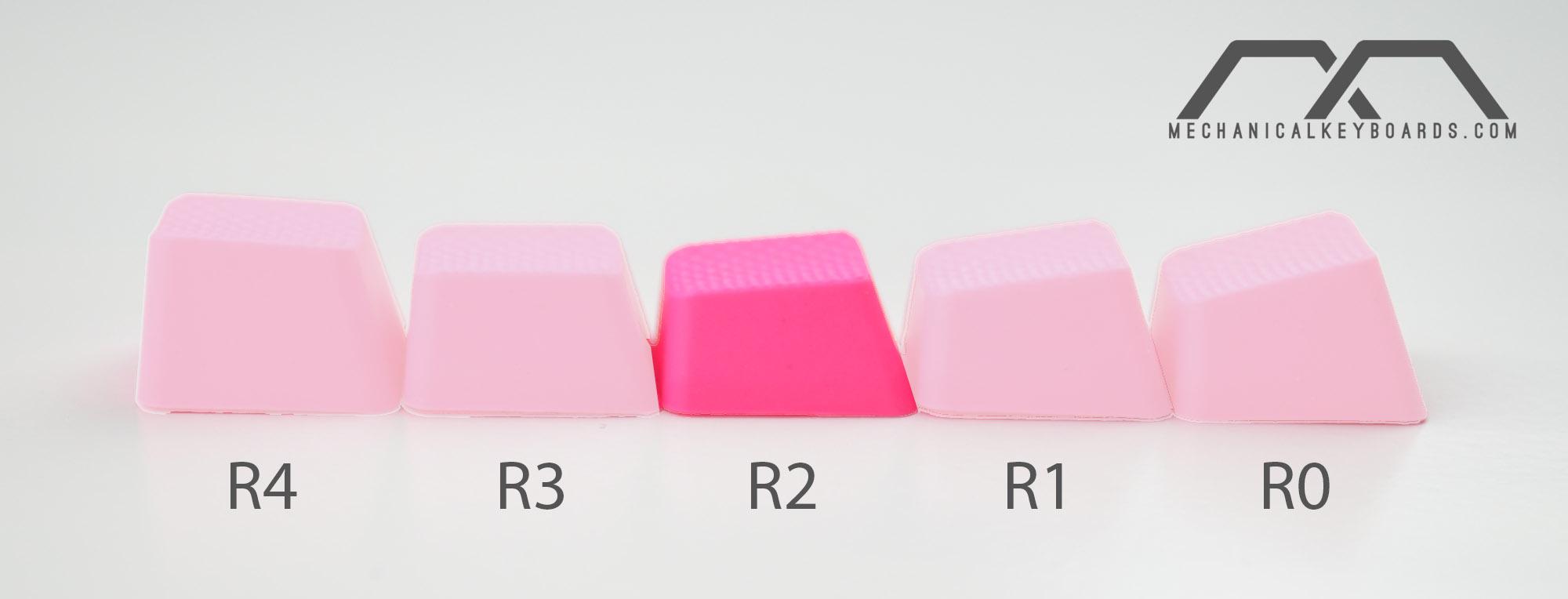 Tai-Hao 4 Key TPR Blank Rubber Keycap Set Neon Pink Row 2 MK0LKGC5WF |0|