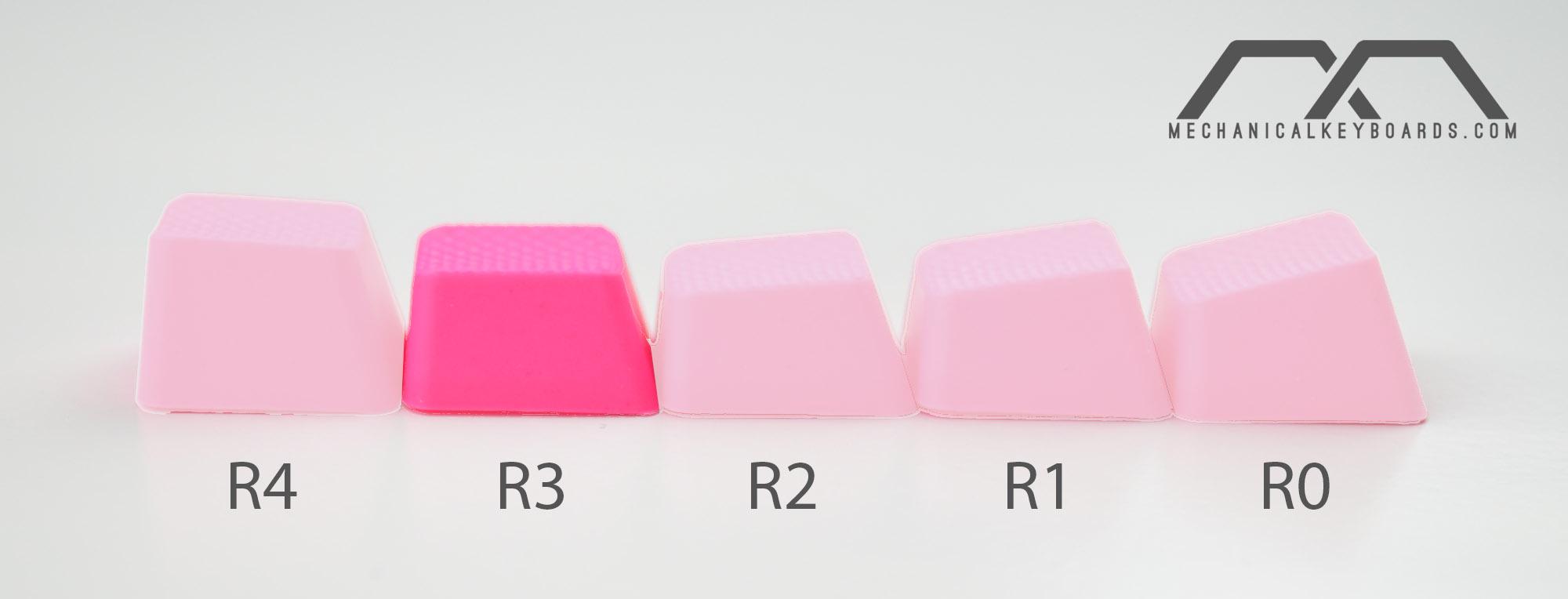 Tai-Hao 4 Key TPR Blank Rubber Keycap Set Neon Pink Row 3 MK1ZIBCYA8 |0|