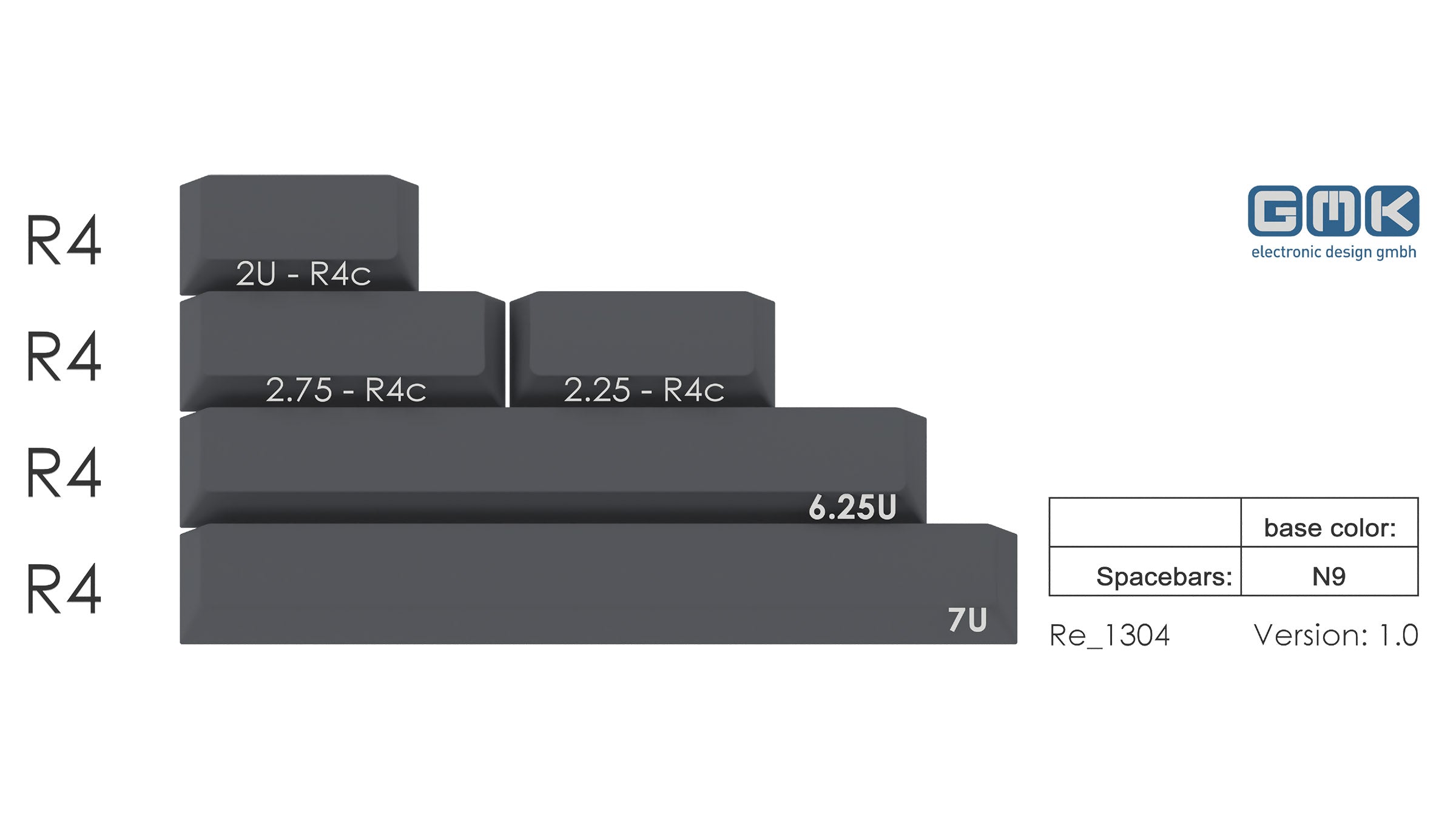 GMK Spacebar Kit - CYL Cherry Profile MKQBR01OXW |22954|