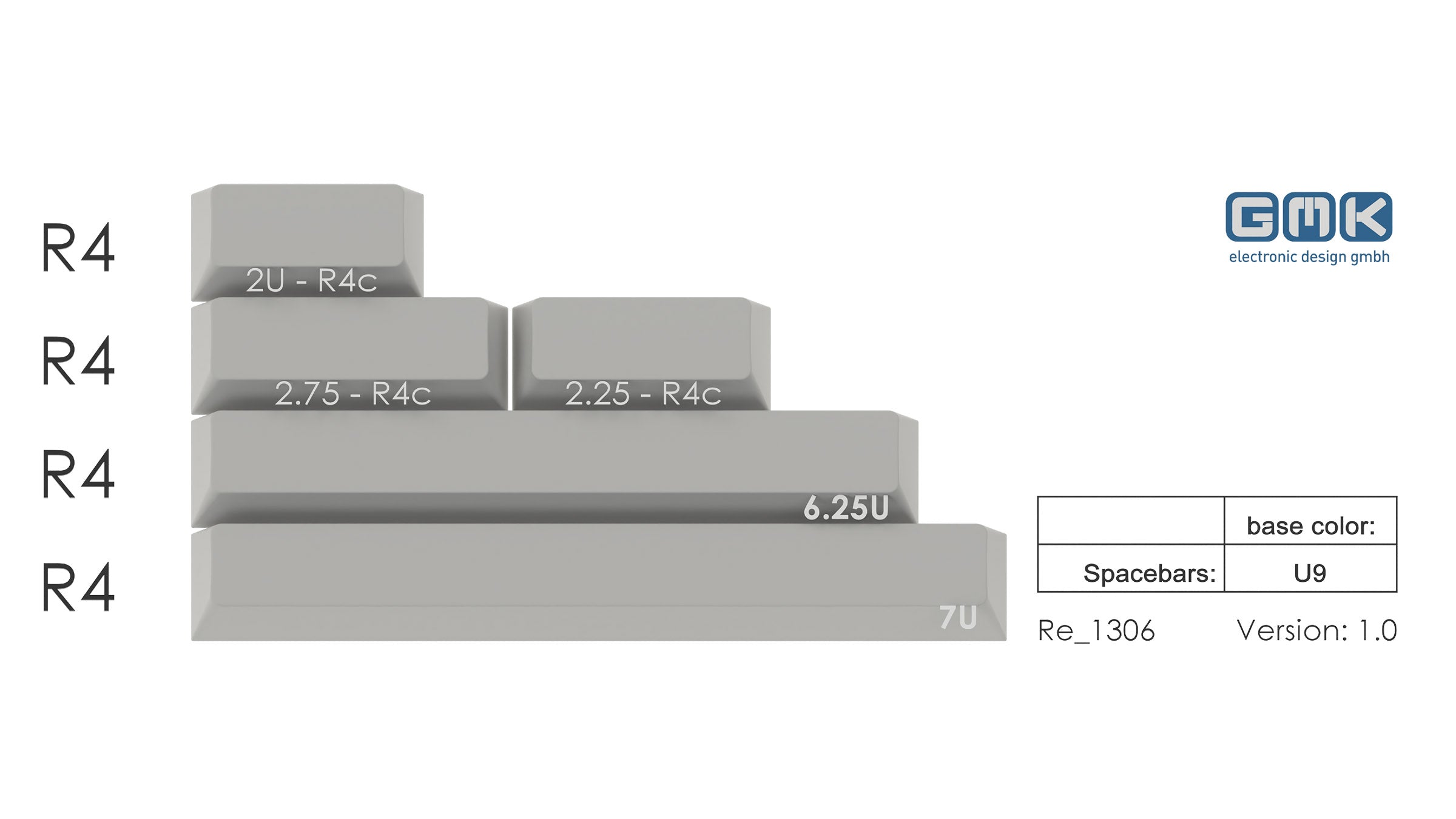 GMK Spacebar Kit - CYL Cherry Profile MKQBR01OXW |22956|