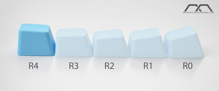 Tai-Hao 4 Key TPR Blank Rubber Keycap Set Neon Blue Row 4 MKOJ6XXT2I |0|