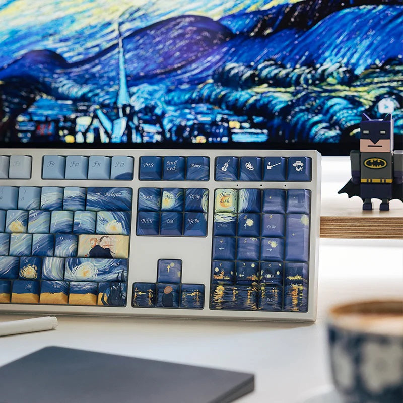 Varmilo Van Gogh 130 Key Dye Sub PBT Keycap Set MKPREUNUV6 |69892|