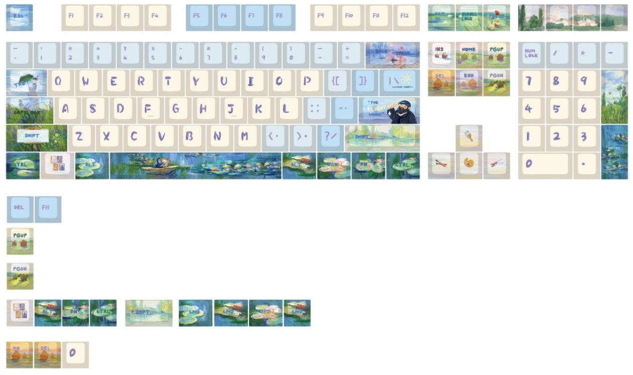 Varmilo Monet 123 Key Dye Sub PBT Keycap Set MKDVJN1C81 |0|