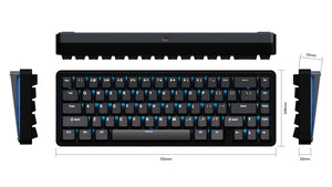 Chilkey ND65 Jet Black Aluminum Hotswap * Keyboard MKQT9HSY0E |70029|