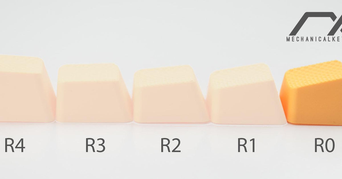 Tai-Hao Neon Orange Row 0 Blank 4 Key OEM Profile TPR Rubber Keycap Se