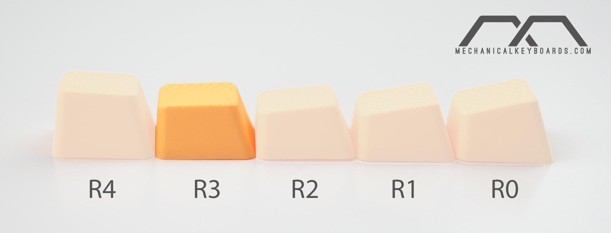 Tai-Hao 4 Key TPR Blank Rubber Keycap Set Neon Orange Row 3 MKMSFJCX8W |0|