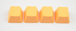 Tai-Hao 4 Key TPR Blank Rubber Keycap Set Neon Orange Row 4 MKLV1FLAH7 |38571|