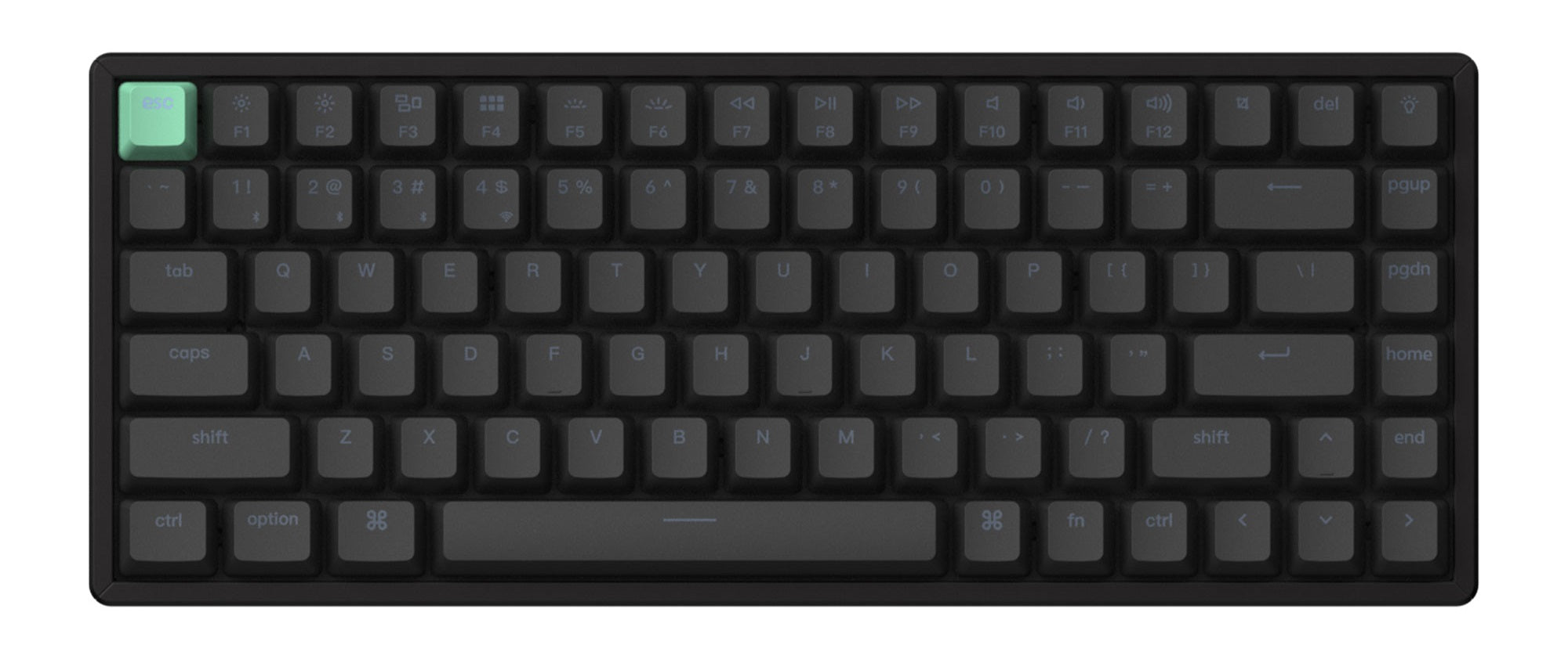 Keychron K2 HE Black 75% Aluminum ABS Hotswap Wireless Keyboard MK3P48U71W |0|