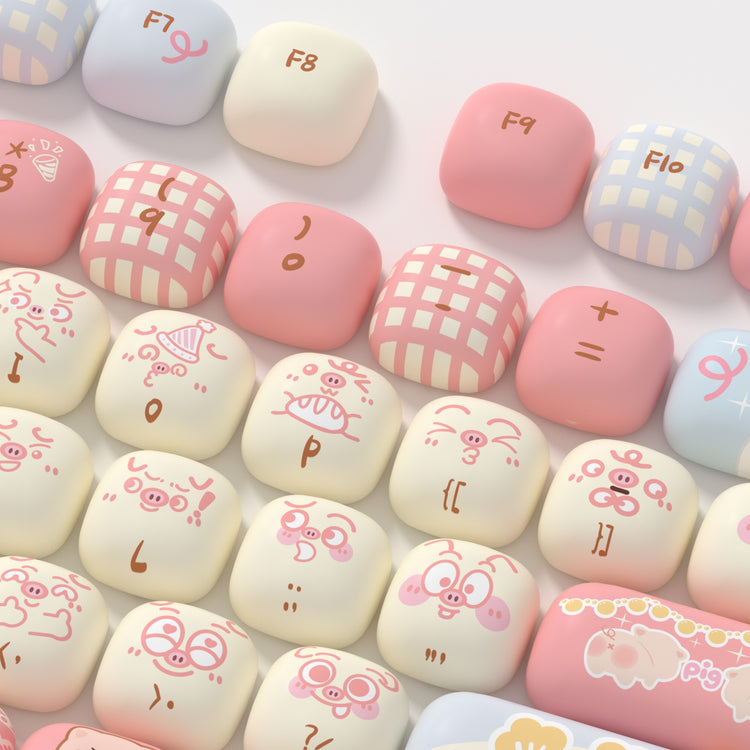 Akko Piggy Party 139 Key MOG Profile Dye Sub PBT Keycap Set MKH37DSFLK |70477|